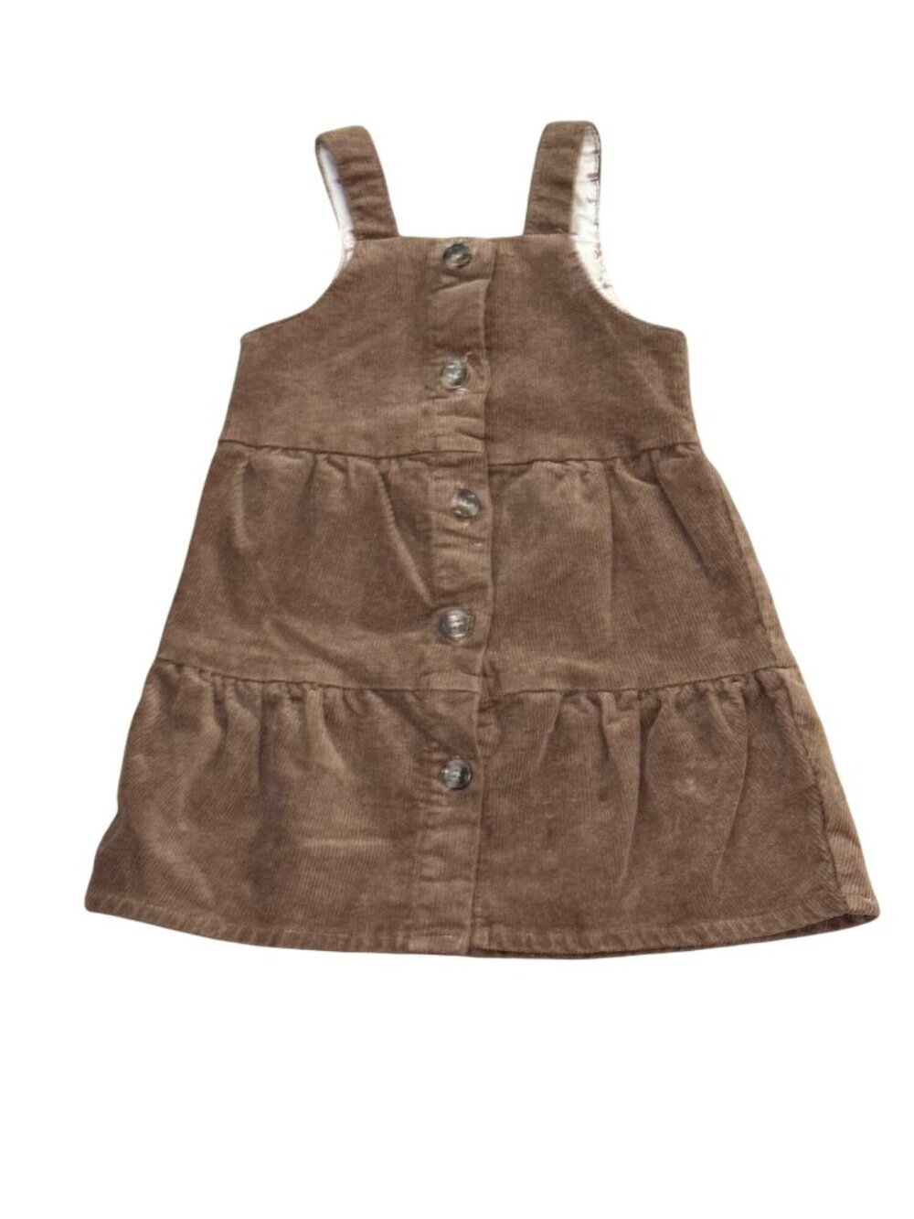 Chelsea & Violet Baby Girls Brown Corduroy Button-Front Tiered Dress 24M